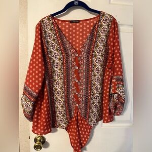 Anthropologie Multicolor Boho Blouse